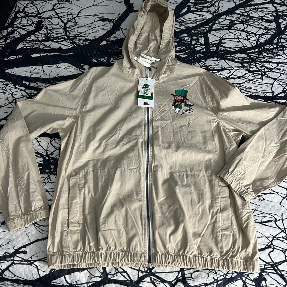 Denim & Flower Beige Hooded jacket